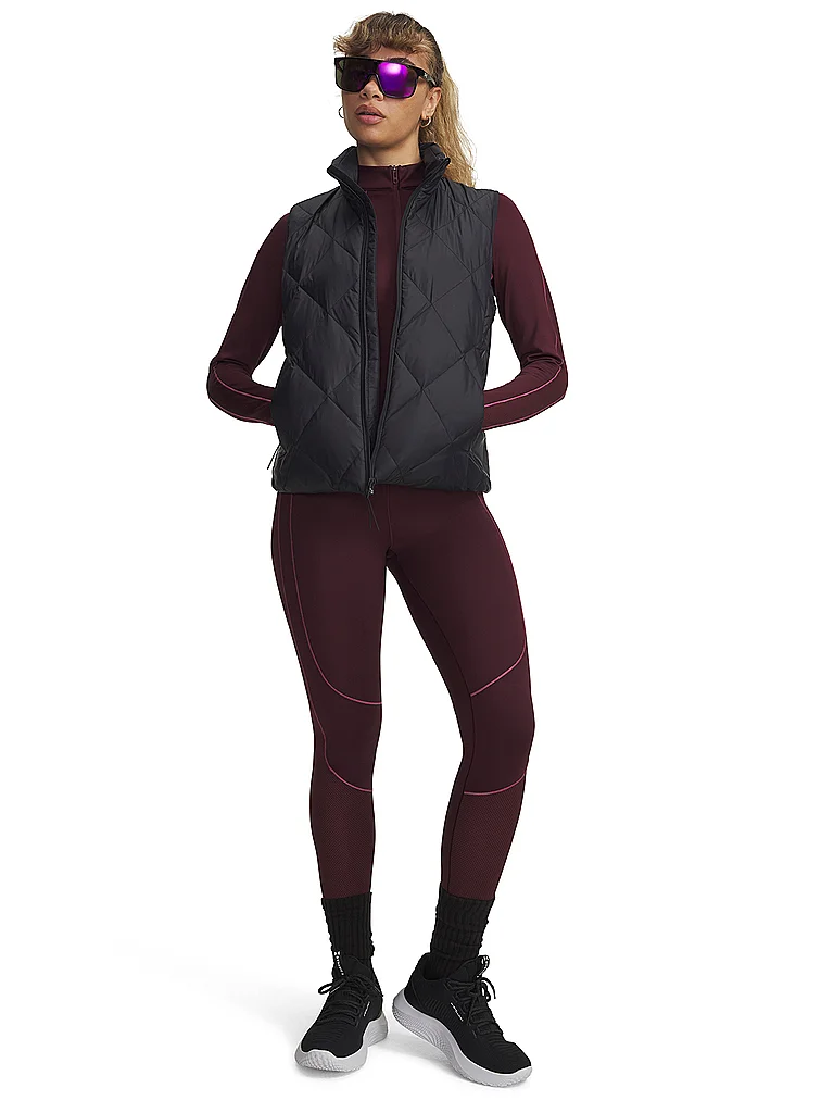 UNDER ARMOUR Damen Fitnesstight ColdGear® dunkelrot | L — Bild 3